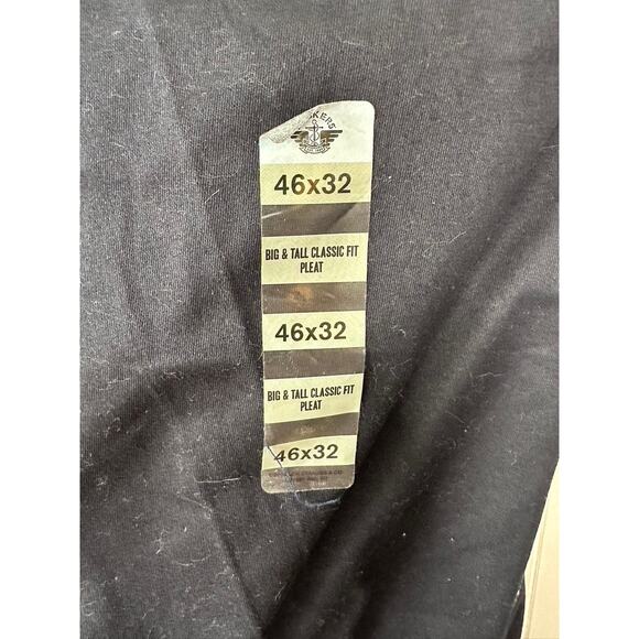 Dockers Navy Blue Pleated Khakis Lux Cotton Stretch Flex Comfort 46x32 New - Picture 7 of 8